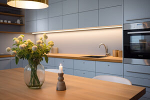 A clutter-free kitchen countertop is the hallmark of a minimalist home decor.