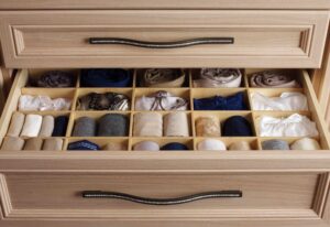 Use Drawer and Wardrobe Organizers to Declutter Efficiently thereby keeping drawers and hence room tidy